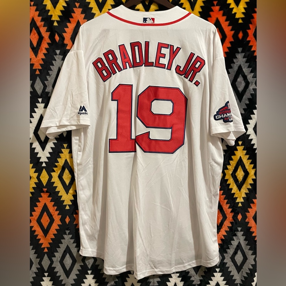 Boston Red Sox Jackie Bradley Jr. Majestic 2018 World Series Champions Jersey